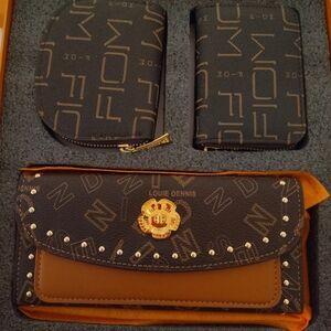 Brown Wallet Set